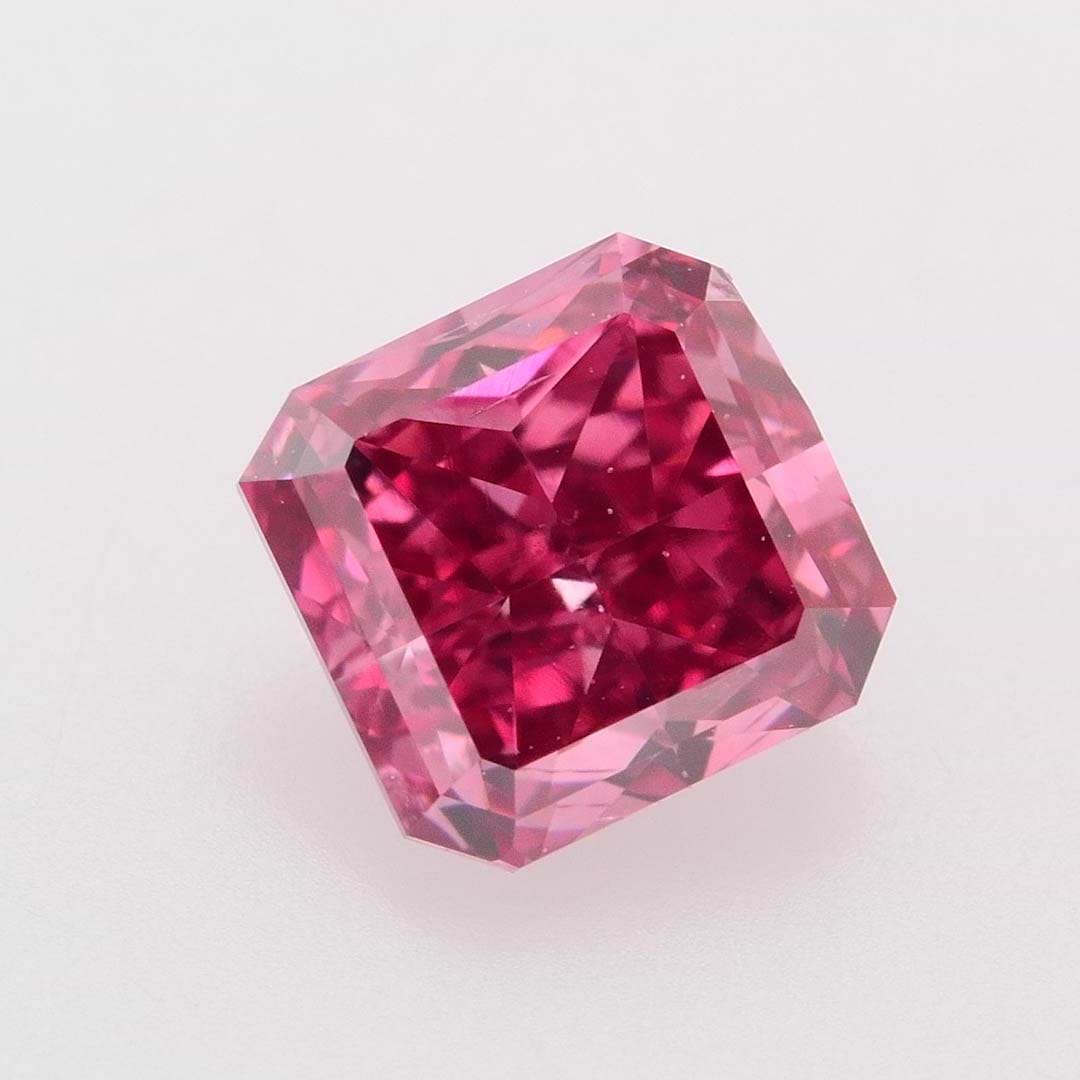 0.35 carat, Fancy Purplish Red Diamond, Radiant Shape, SI1 Clarity, GIA ...