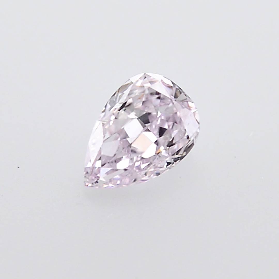 0.21 carat, Fancy Light Purplish Pink Diamond, Pear Shape, I1 