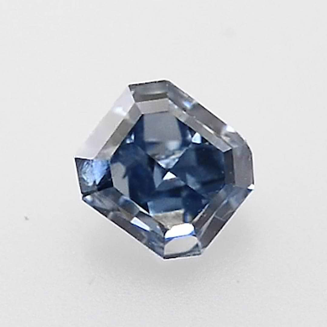 0.20 carat, Fancy Intense Blue Diamond, Radiant Shape, I1 Clarity, GIA ...