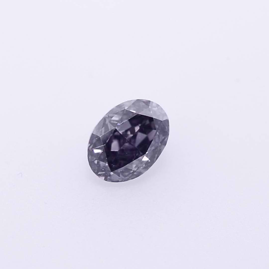 0.25 carat, Fancy Dark Violet Gray Diamond, Oval Shape, SI1 