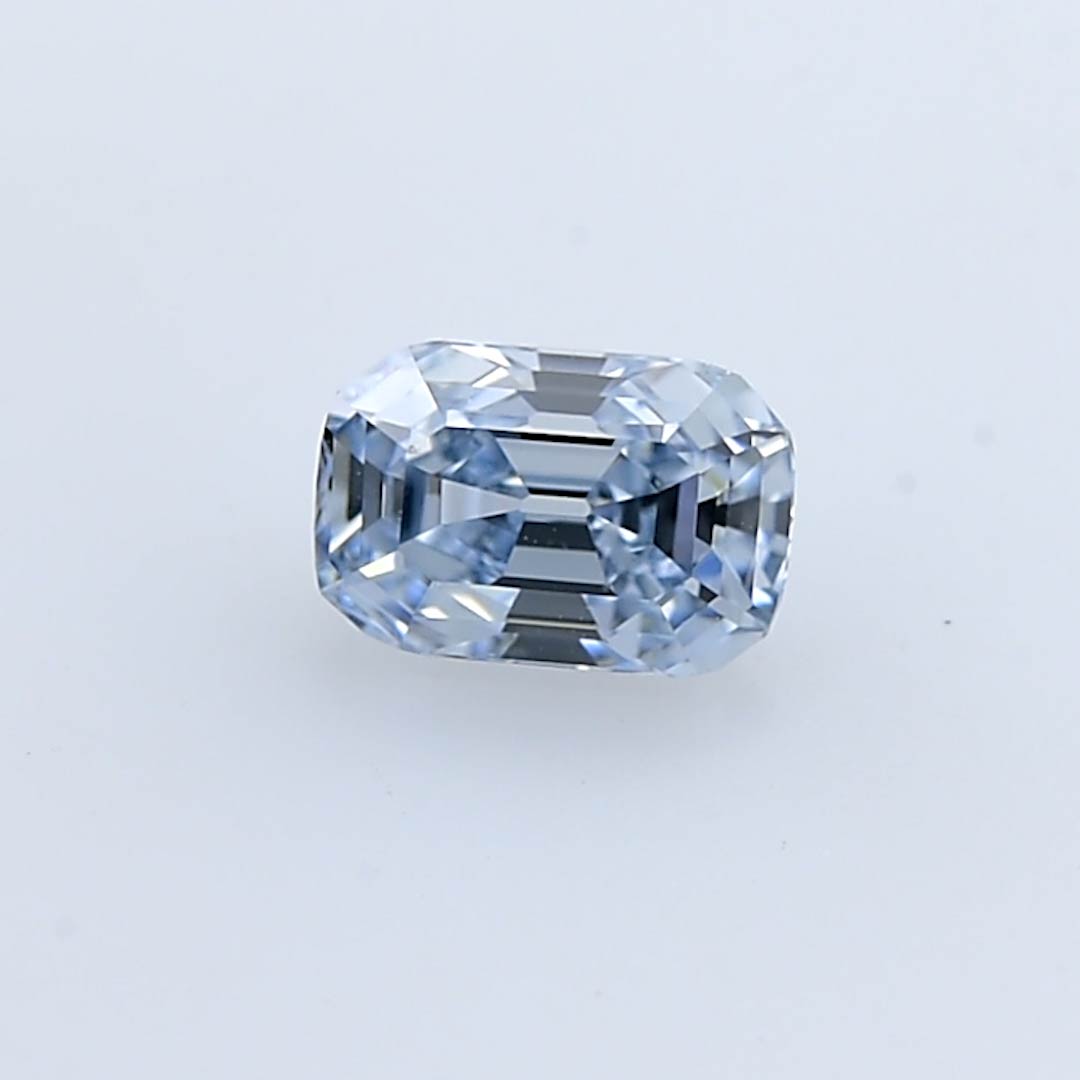0.79 carat, Fancy Intense Blue Diamond, Emerald Shape, VS2 Clarity, GIA ...