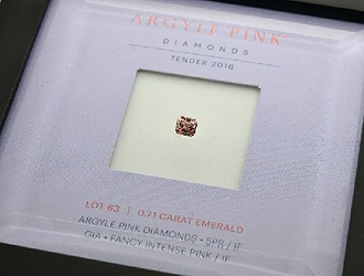 0.71 carat Fancy Intense Pink, Internally Fla