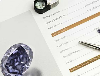 GIAs book on the 1.00 carat Fancy Deep Violet