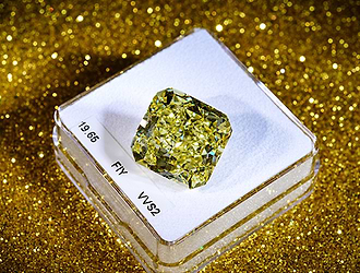 19.65 carat, Fancy Intense Yellow Diamond, Ra