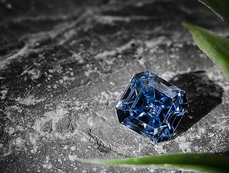 1.41 carat, Fancy Vivid Blue Diamond, Radiant