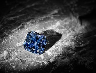 1.41 carat, Fancy Vivid Blue Diamond, Radiant