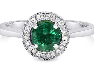 Emerald and Diamond Ring