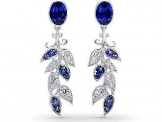 Sapphire Diamond Earrings