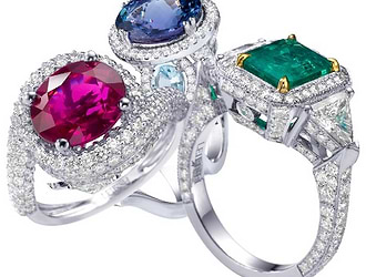 Gemstone and Diamond Ring