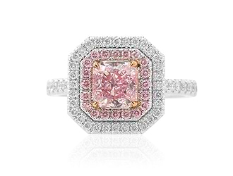 Fancy Pink Couture Halo Diamond Ring