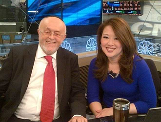 Leibish and Melissa on the set of CNBC