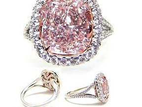 A pink diamond engagement ring