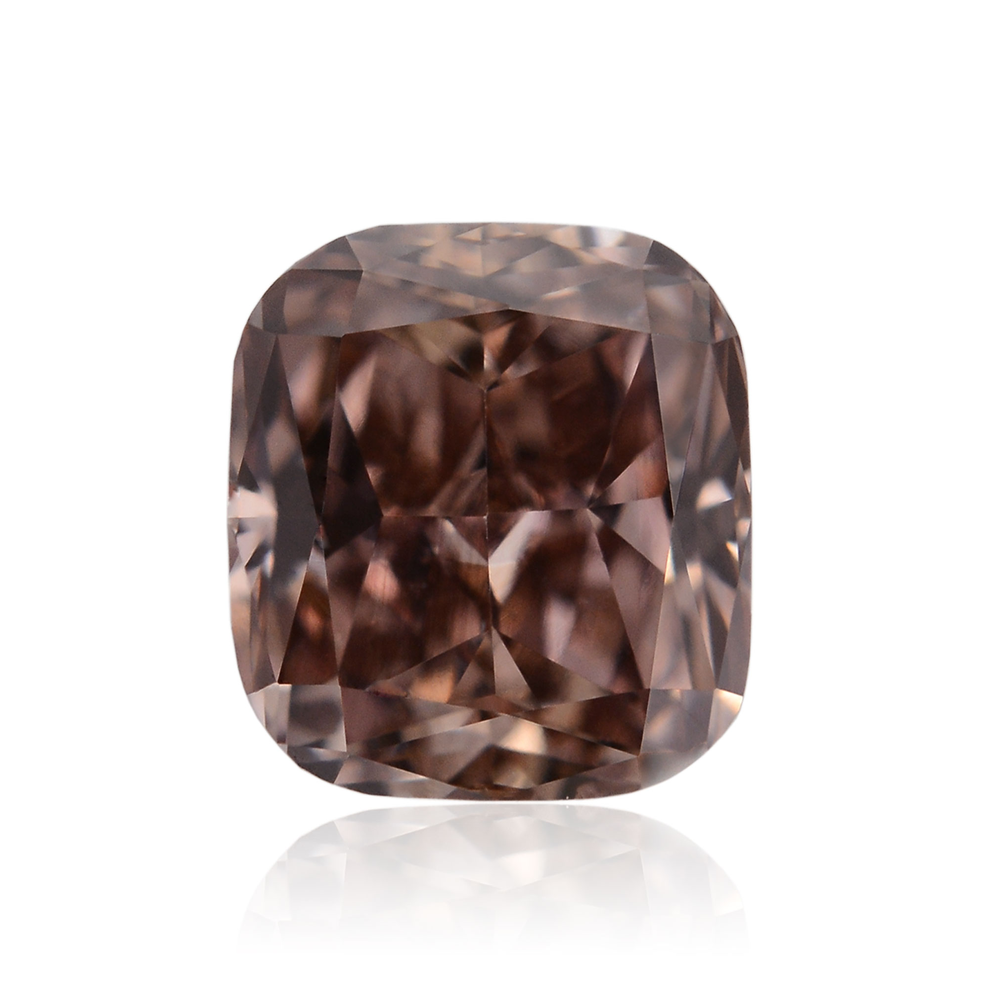 0.69 carat, Fancy Dark Pink Brown Diamond, Radiant Shape, (VS2) Clarity,  GIA, SKU 166512