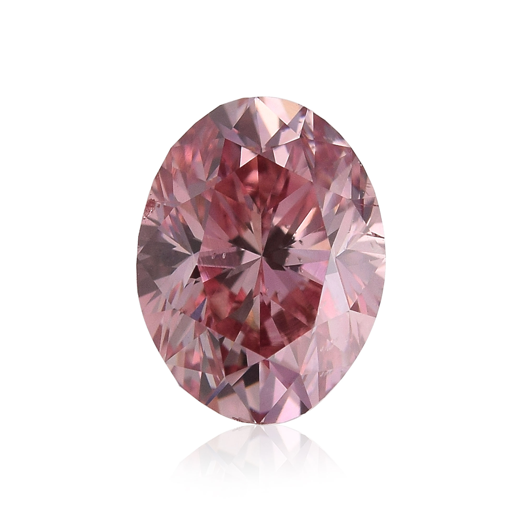 0.75 carat, Fancy Intense Pink Diamond, 4PR, Oval Shape, SI2 Clarity ...