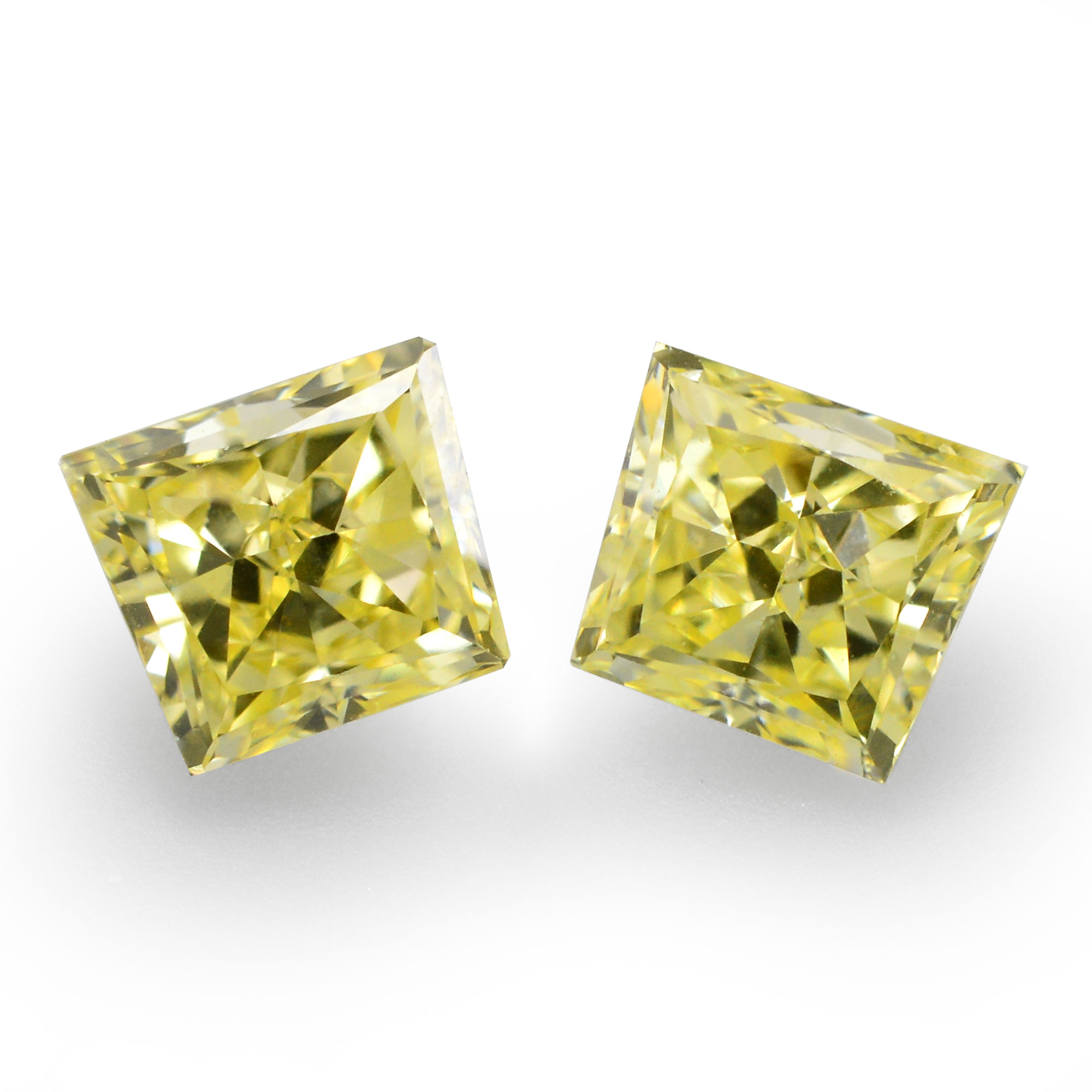 0.46 carat, Fancy Yellow Diamonds, Trapezoid Shape, (SI1) Clarity, SKU ...