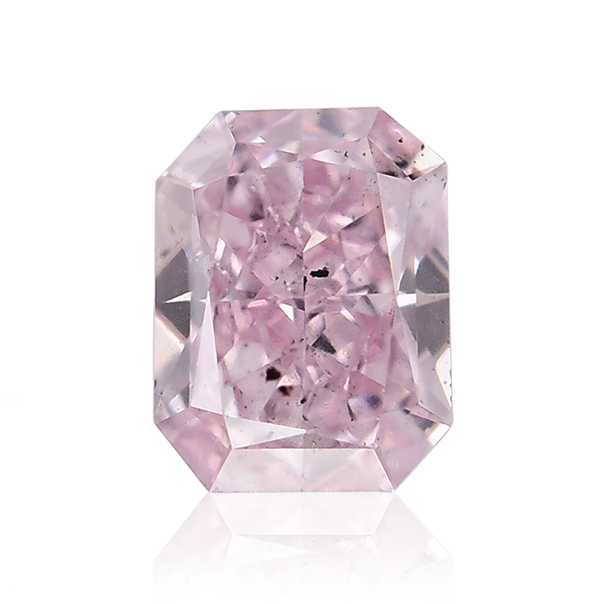 0.14 carat, Fancy Purple Pink Diamond, Radiant Shape, (I1) Clarity, GIA,  SKU 386733