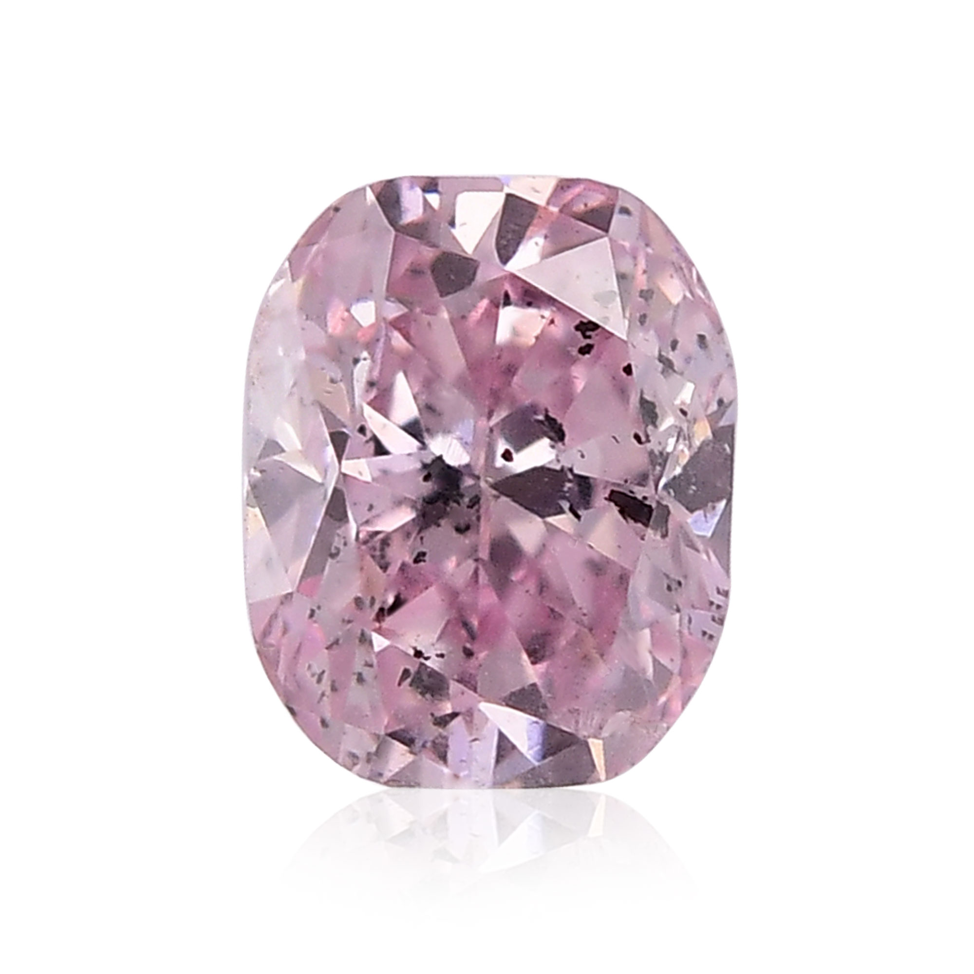 0.15 carat, Fancy Purplish Pink Diamond, Cushion Shape, (I1) Clarity, GIA,  SKU 386736
