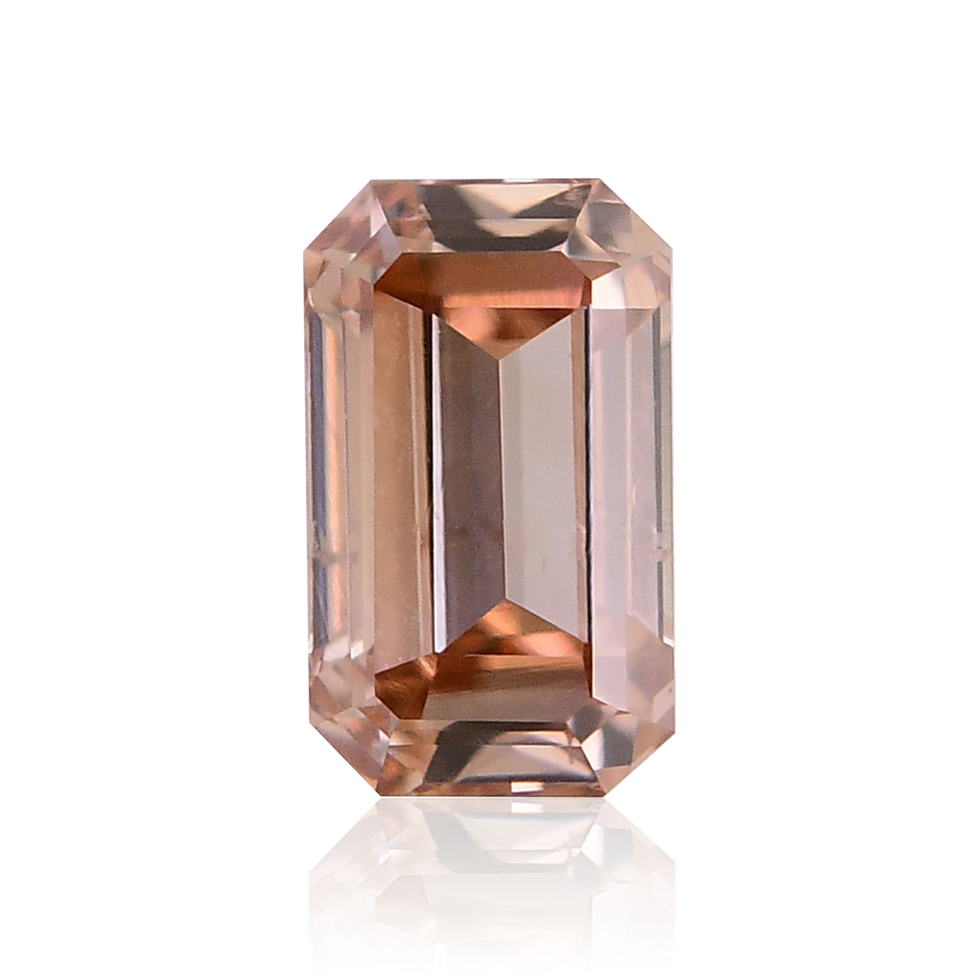 0.26 carat, Fancy Brown Pink Diamond, Emerald Shape, (SI2) Clarity 