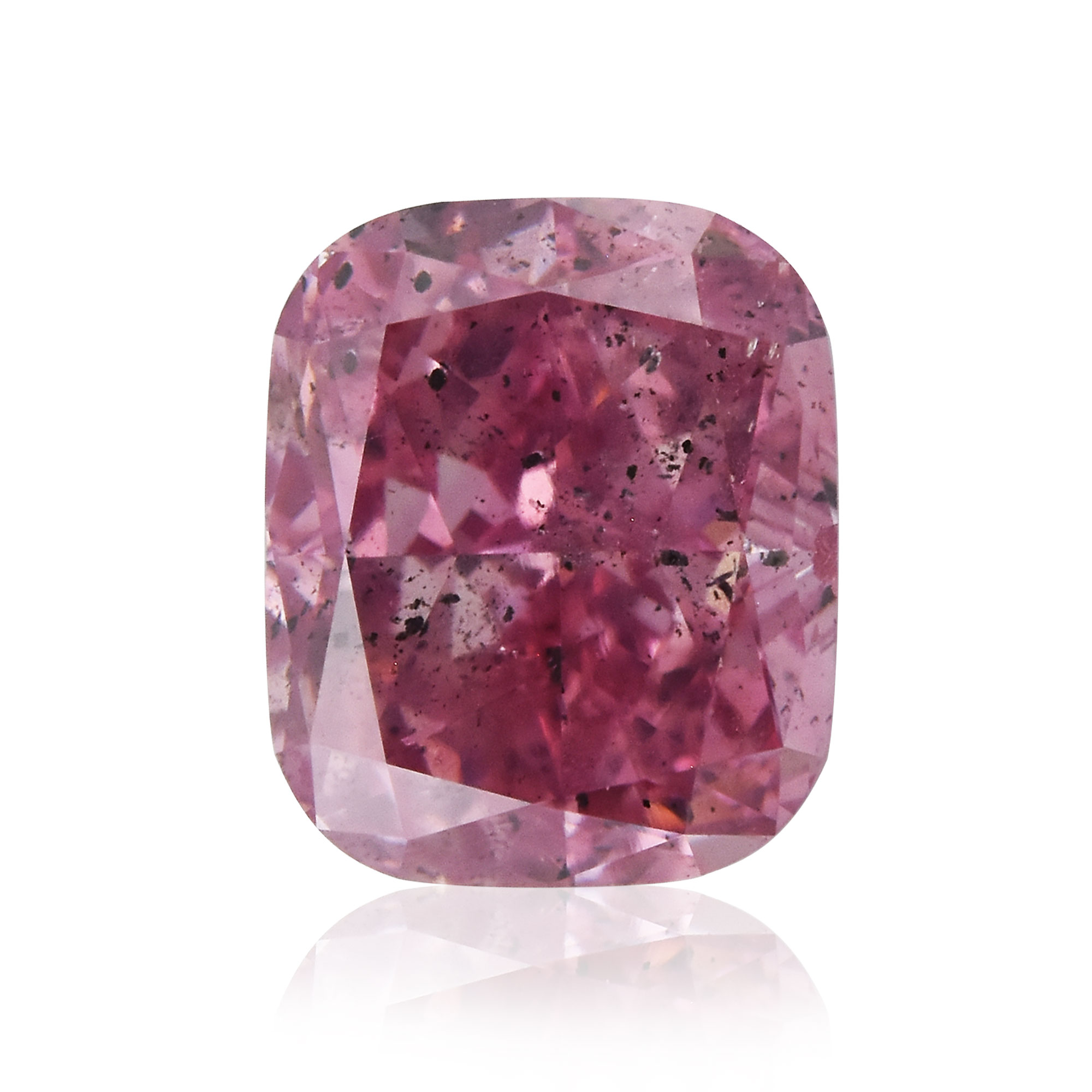 1.01 carat, Fancy Intense Purplish Pink Diamond, Cushion Shape, I1 Clarity,  GIA, SKU 396071