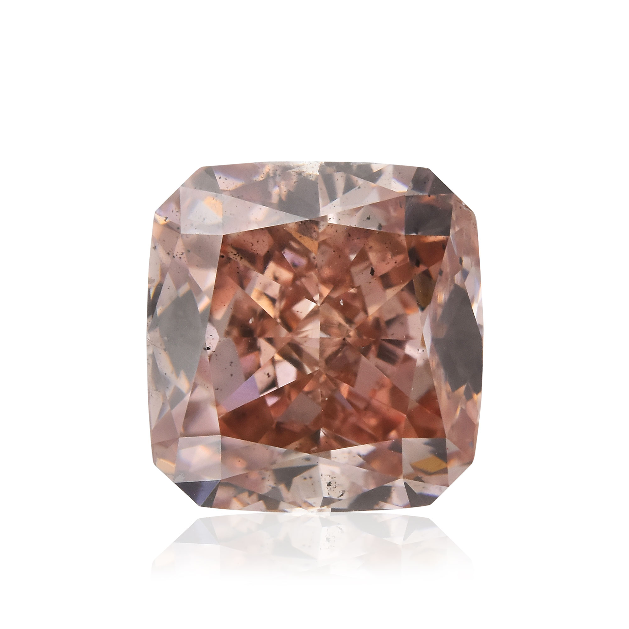 2.93 carat, Fancy Brownish Orangy Pink Diamond, Cushion Shape, SI2 Clarity,  GIA, SKU 399362