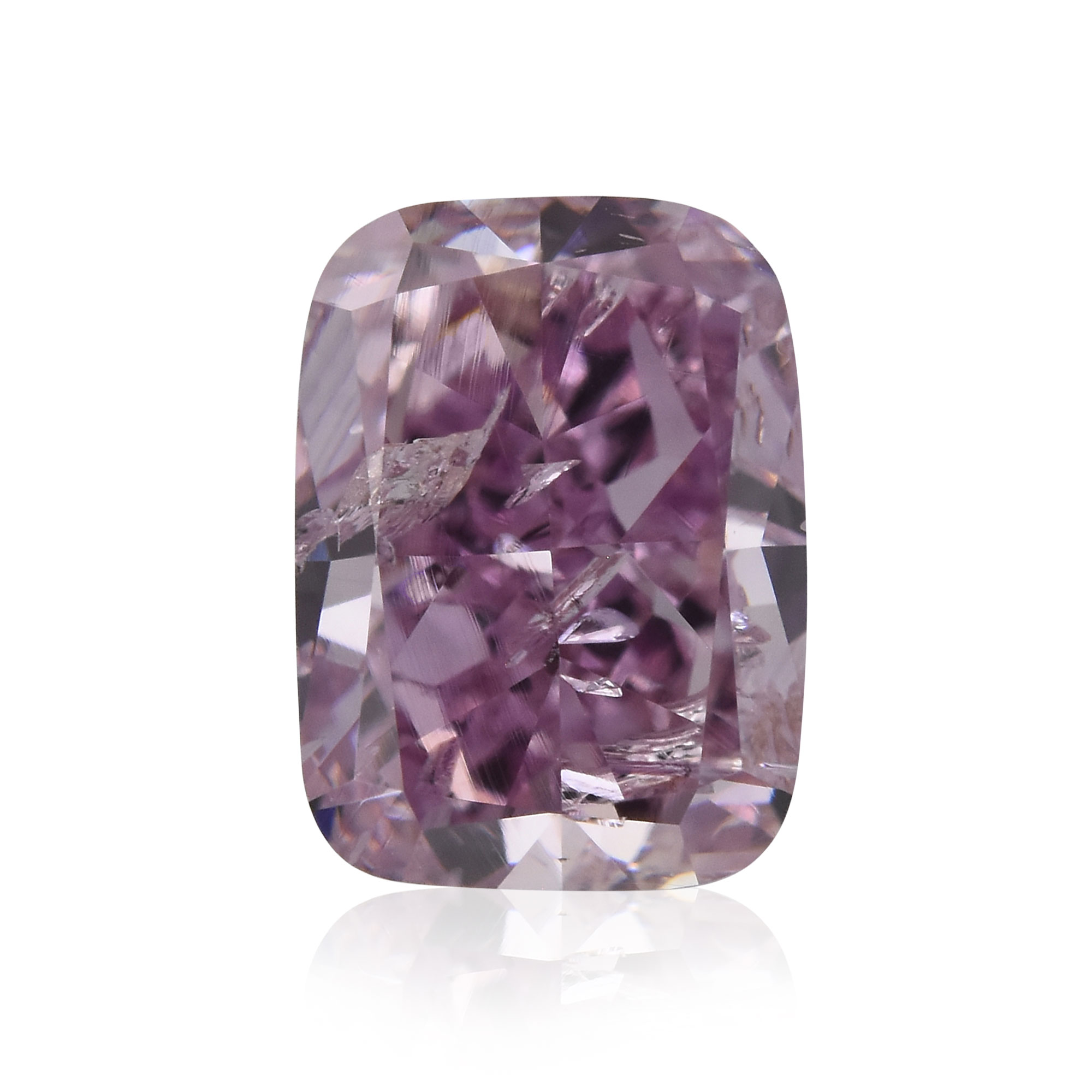 1.02 carat, Fancy Intense Purple Pink Diamond, Cushion Shape, (SI2)  Clarity, GIA, SKU 401407
