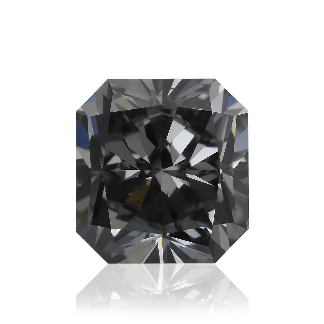 0.90 carat, Fancy Blue Gray Diamond, Radiant Shape, SI1 Clarity, GIA, SKU  401420