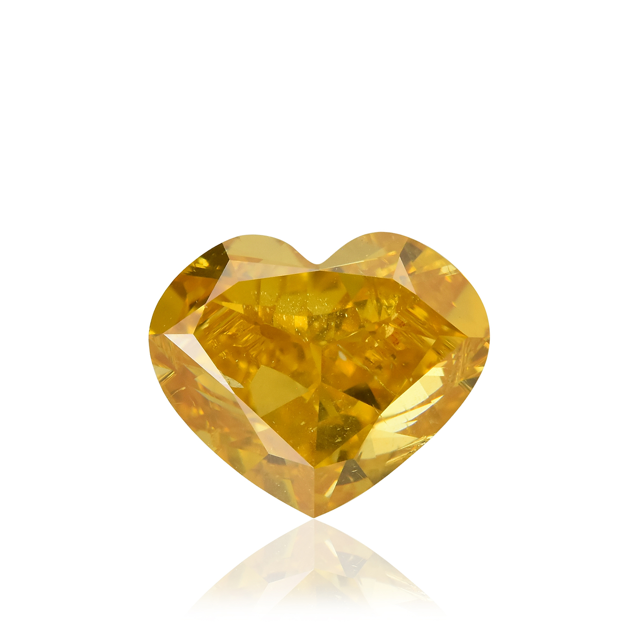 1.18 Carat Fancy Intense Orangy Yellow Round Brillant