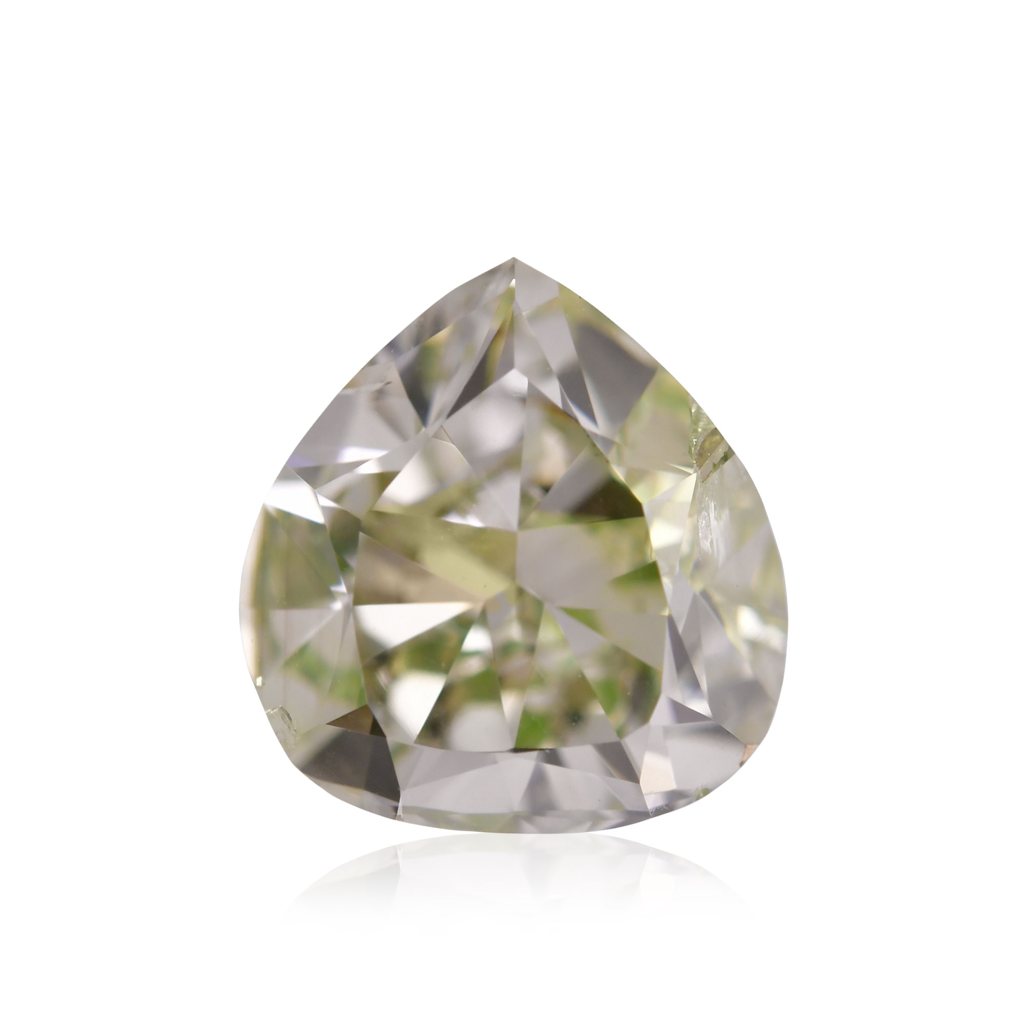 1.36 carat, Fancy Gray Yellowish Green Diamond, Heart Shape, (VS2) Clarity,  GIA, SKU 417335