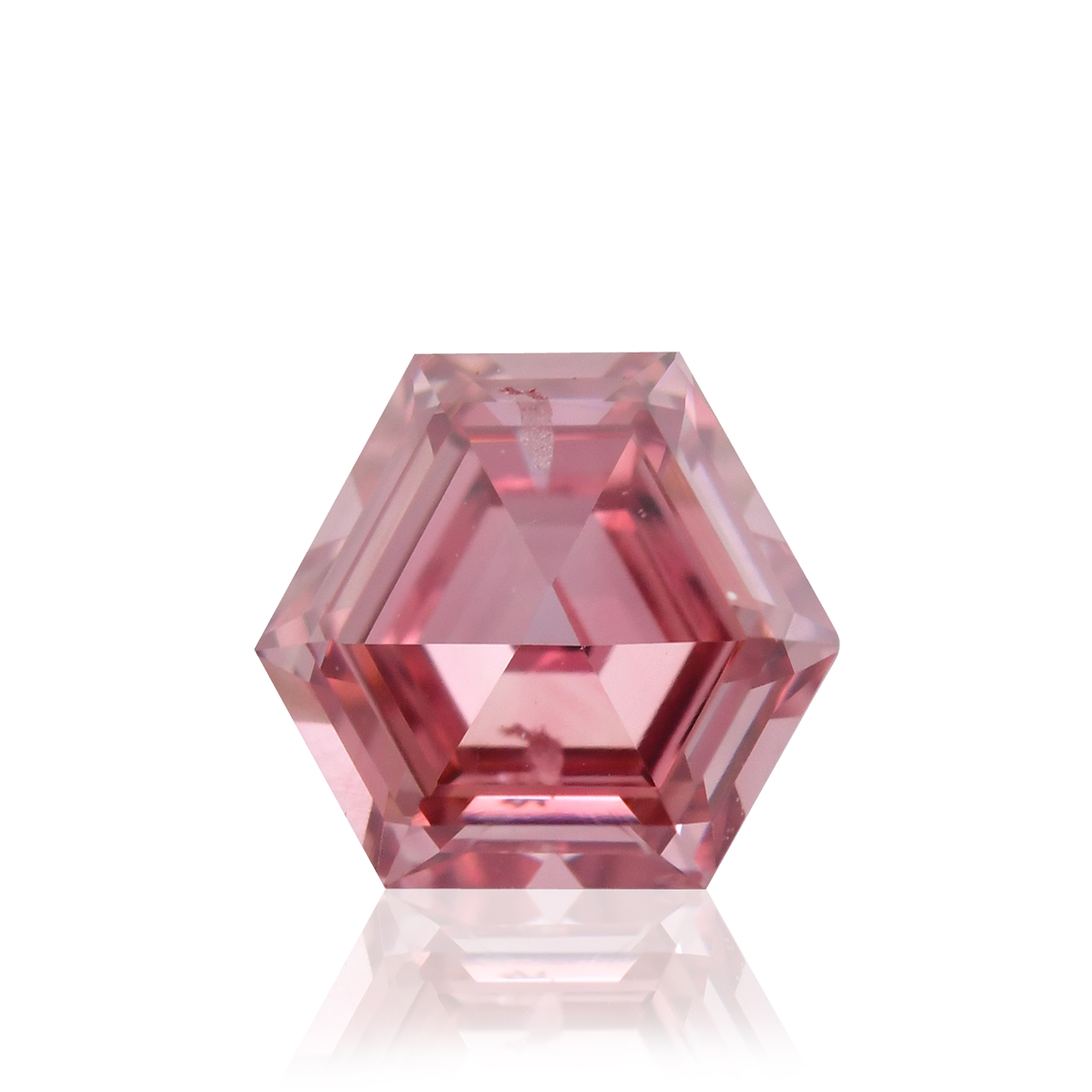 0.31 carat, Fancy Intense Pink Diamond, Hexagonal Shape, SI2 Clarity, GIA,  SKU 417613