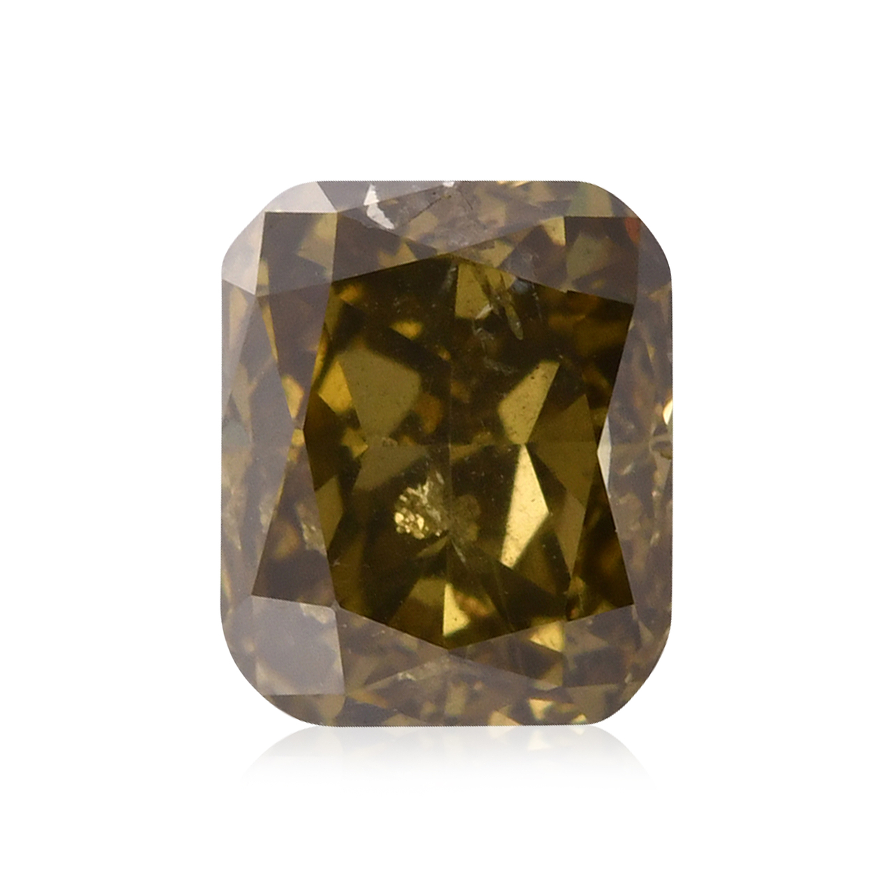 0.73 carat, Fancy Dark Brown Greenish Yellow Diamond