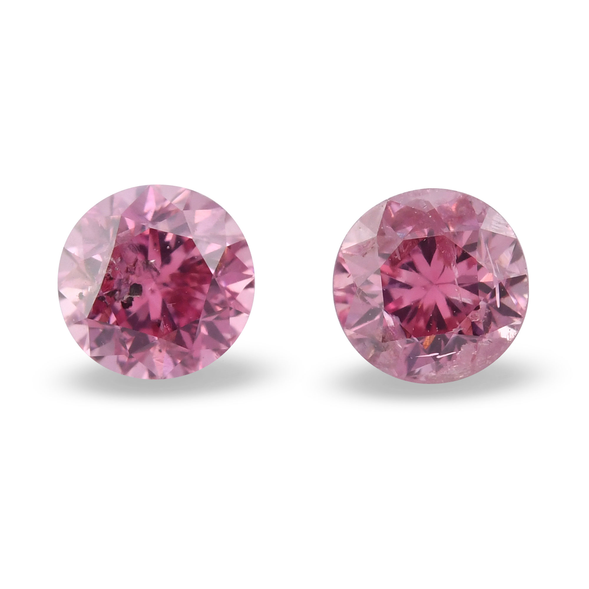 0.56 carat, Fancy Vivid Purplish Pink Diamonds, Round Shape, (I2) Clarity, GIA, SKU 454959