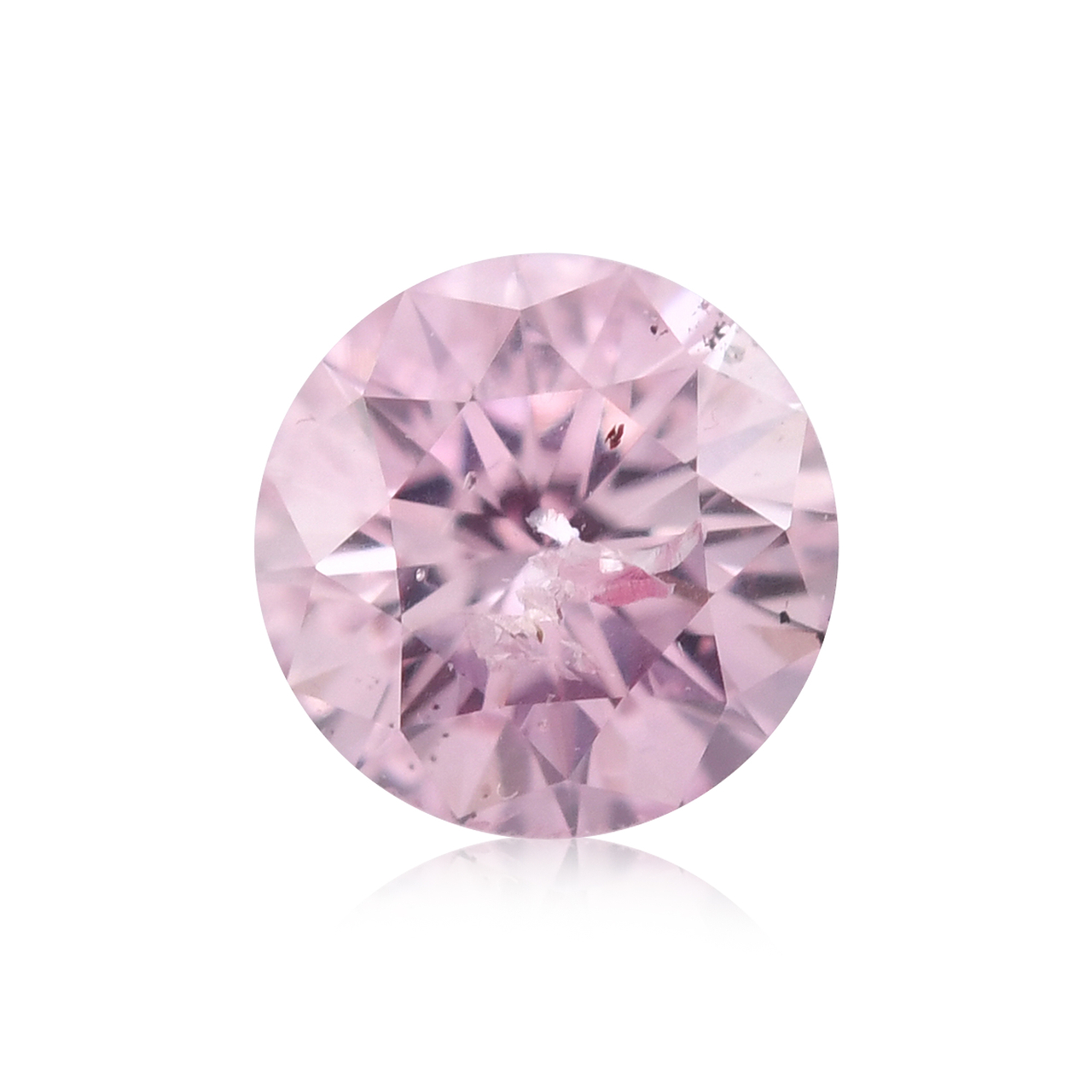0.17 carat, Fancy Purplish Pink Diamond, Round Shape, (I1) Clarity 