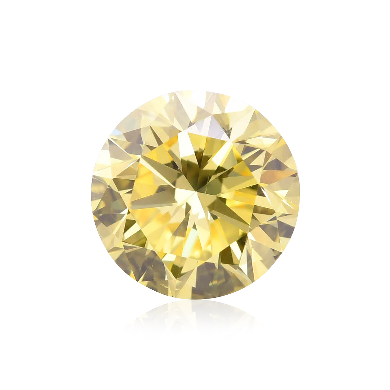 定番モデル - 0.362ct Fancy Vivid Yellow VS2 - 貿易保証:89817円