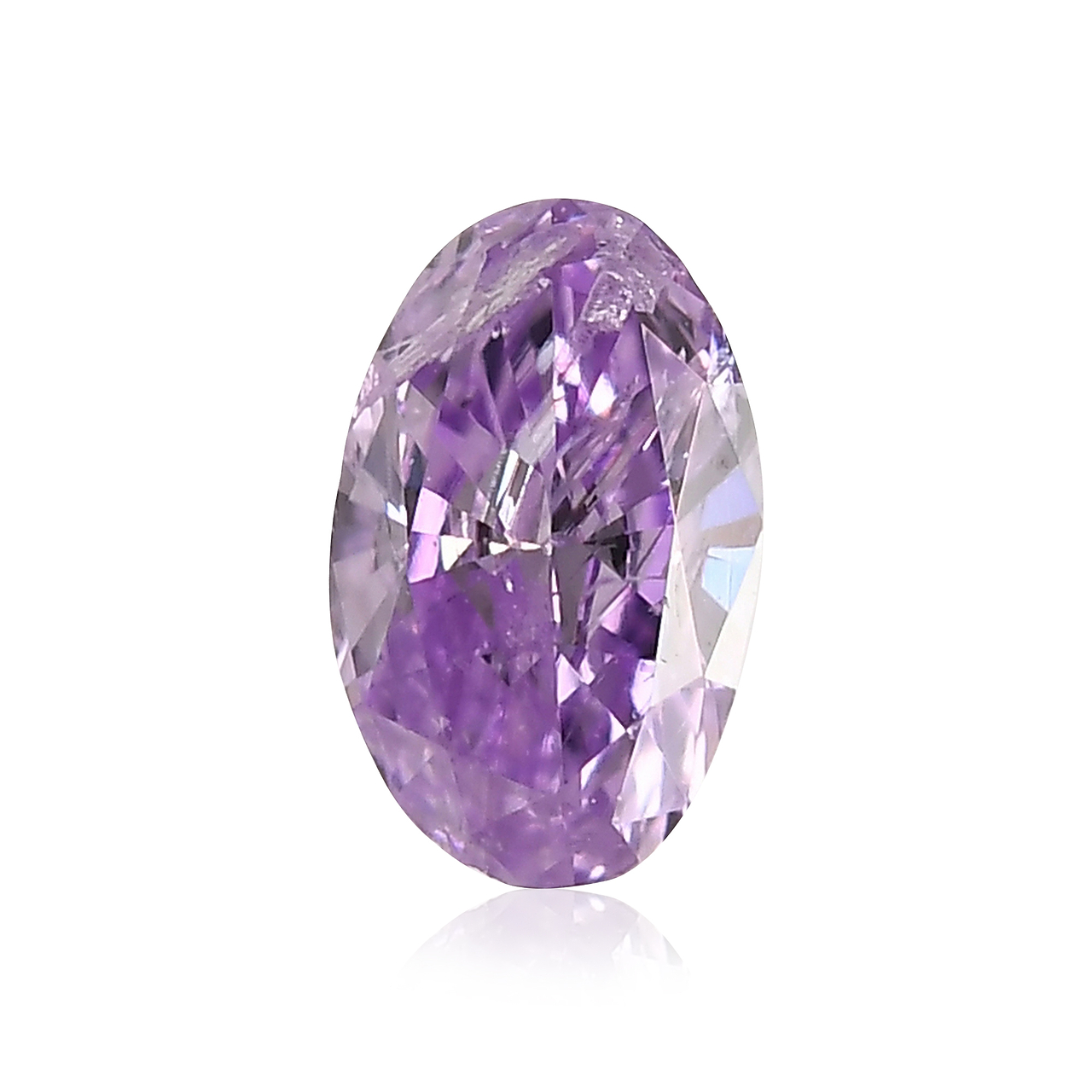 0.13 carat, Fancy Intense Pink Purple Diamond, Oval Shape, (I3) Clarity,  GIA, SKU 508582