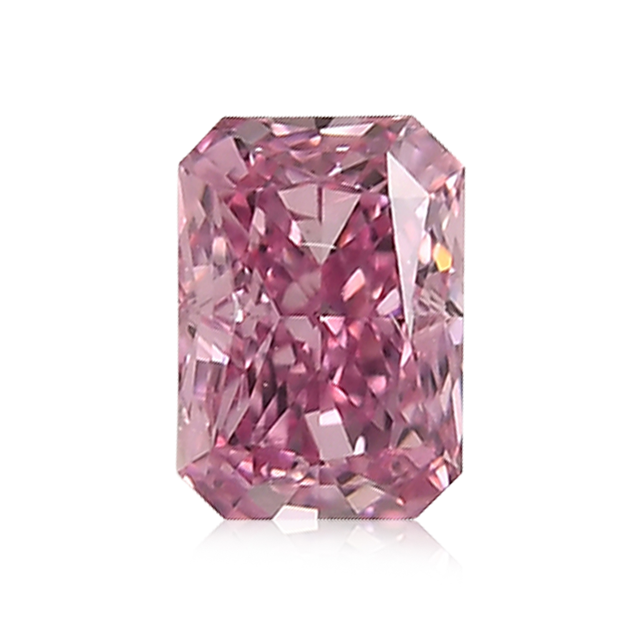 0.26 carat, Fancy Vivid Purple Pink Diamond, Radiant Shape, I1 Clarity,  GIA, SKU 515927