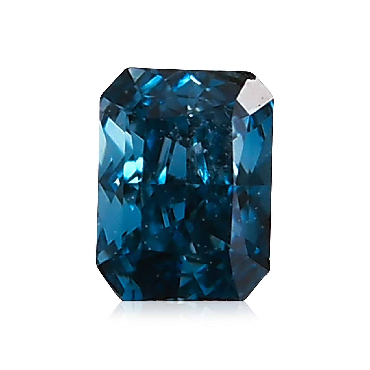 0.08 carat, Fancy Deep Green Blue Diamond, Radiant Shape, (VS1) Clarity,  GIA, SKU 521265