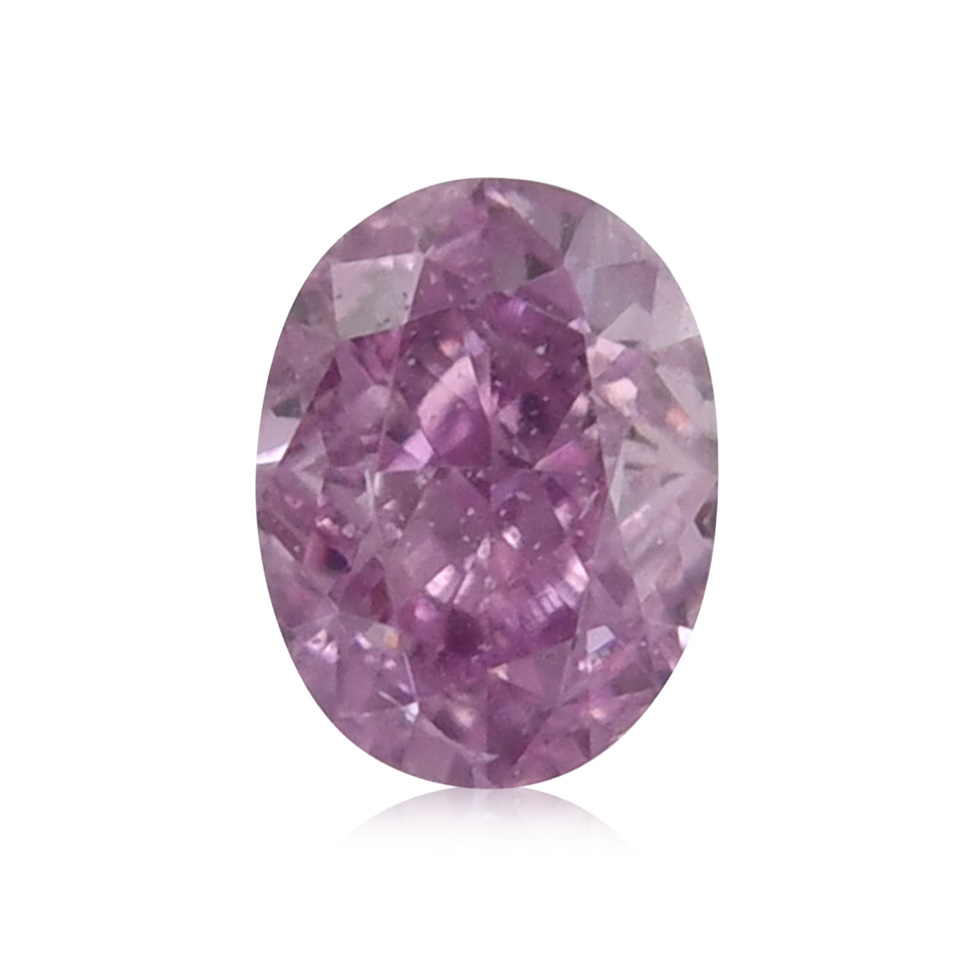 シルバー/レッド 0.09ct FANCY PINK PURPLE SI-2 OV 中央宝石研究所