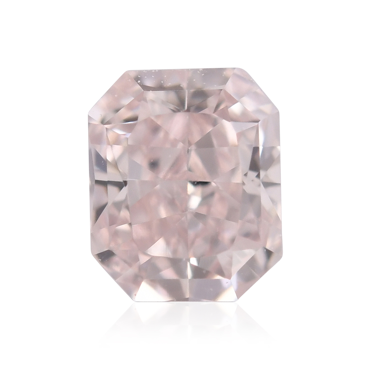 0.14 carat, Fancy Light Orangy Pink Diamond, Radiant Shape, (SI1) Clarity, GIA, SKU