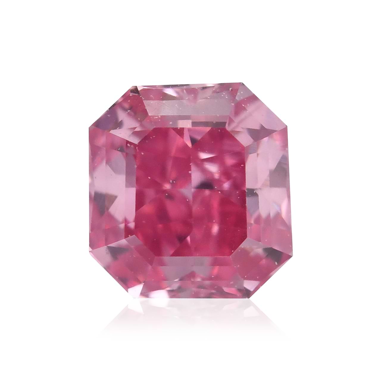 0.26 carat, Fancy Vivid Purplish Pink Diamond, Radiant Shape, VVS1 