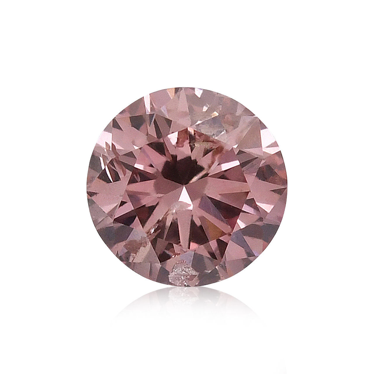 0.19 carat, Fancy Intense Pink Diamond, Round Shape, I1 Clarity 