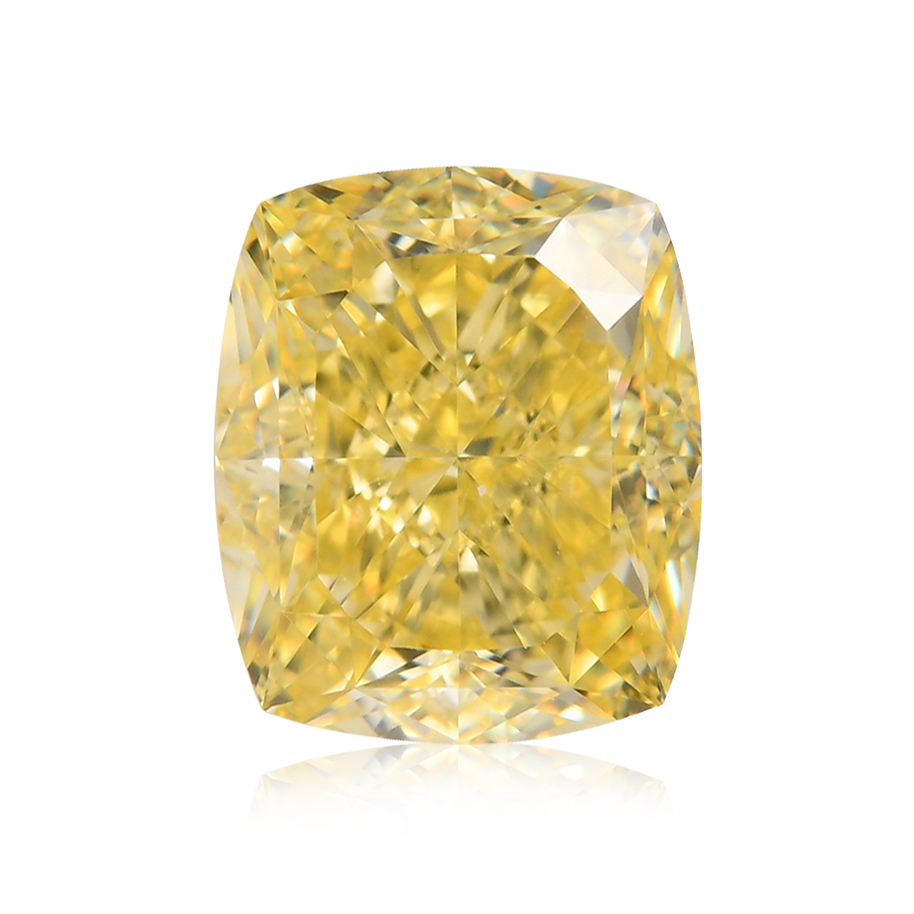 1.18 carat, Fancy Intense Yellow Diamond, Cushion Shape, VS1 Clarity, GIA,  SKU 602029