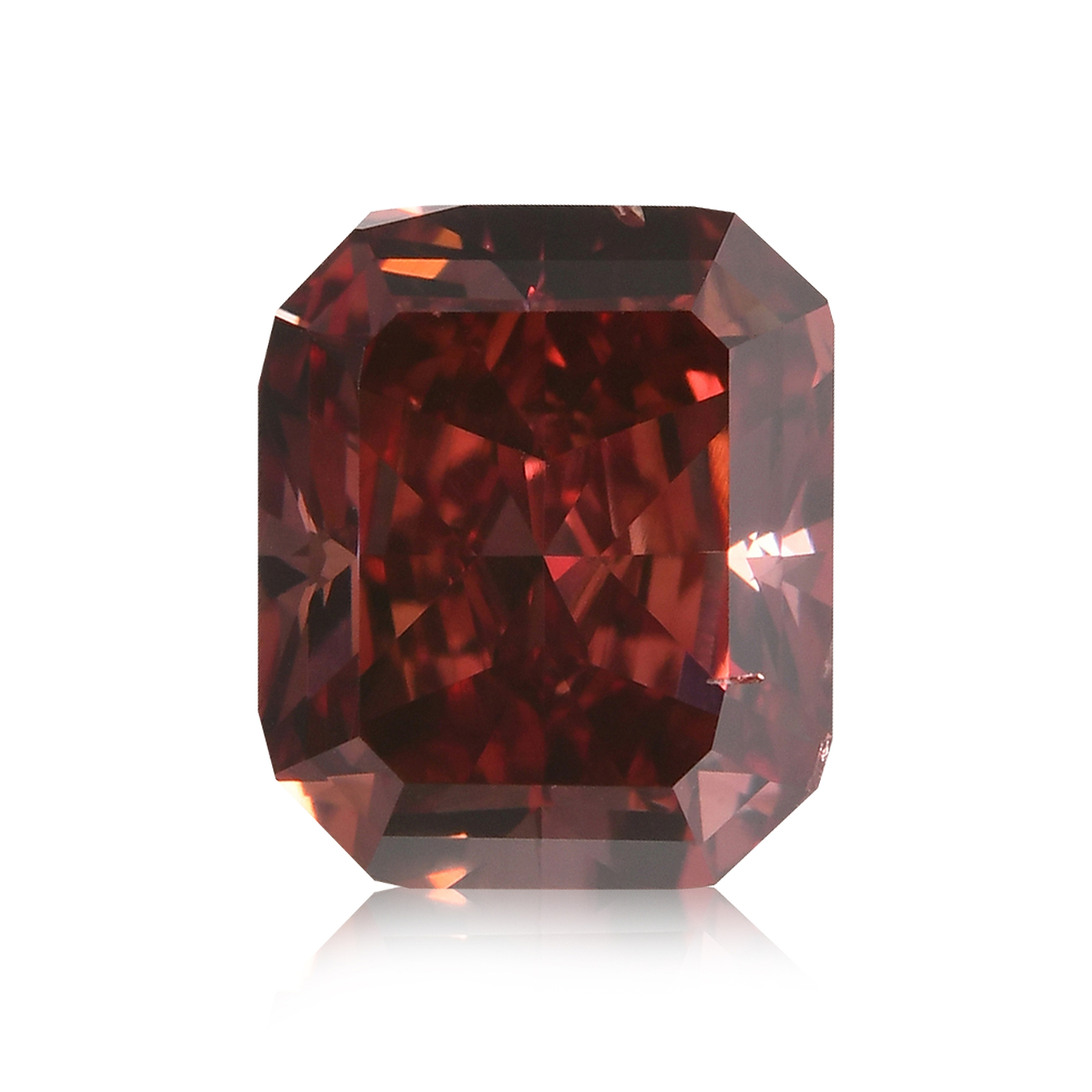 0.104 Carat Fancy Intense Orangy Pink Oval VS2 CGL Japan