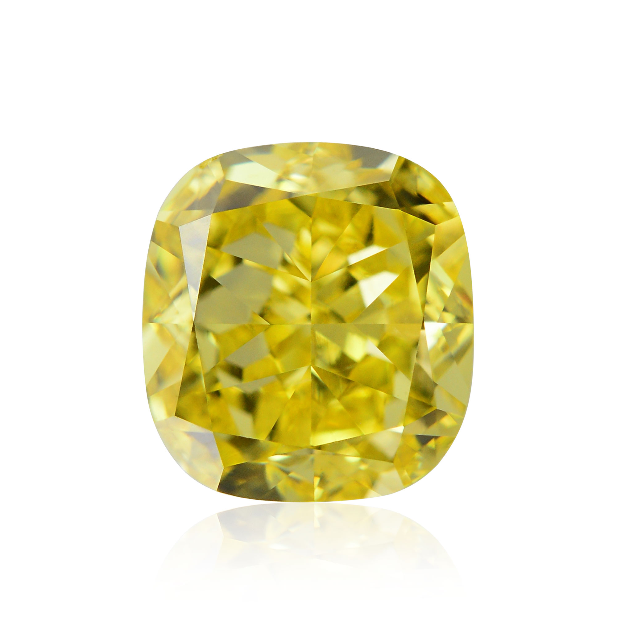 1.09 carat, Fancy Vivid Yellow Diamond, Cushion Shape, VS2 Clarity, GIA,  SKU 306441