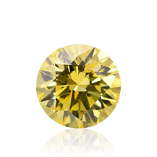 0.49 carat, Fancy Intense Yellow Diamond, Round Shape, (I1