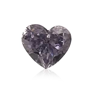 0.08 carat, Fancy Gray Violet Diamond, Heart Shape, (SI2) Clarity 
