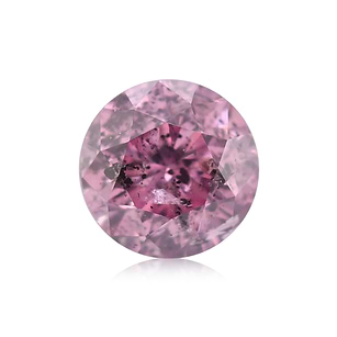 0.13 carat, Fancy Intense Purplish Pink Diamond, Round Shape, (I1 