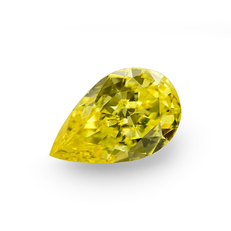  Fancy Vivid Yellow Diamond Pear Shape, SI1 Clarity, GIA