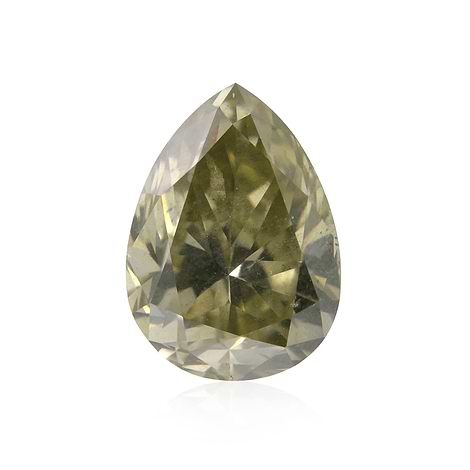 5.60 carat, Chameleon Diamond, Pear Shape, (I1) Clarity, GIA, SKU 330343