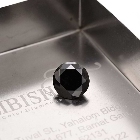 Round black store diamond