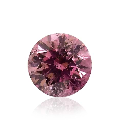 0.13 carat, Fancy Intense Purplish Pink Diamond, Round Shape, (I1) Clarity,  GIA, SKU 358335